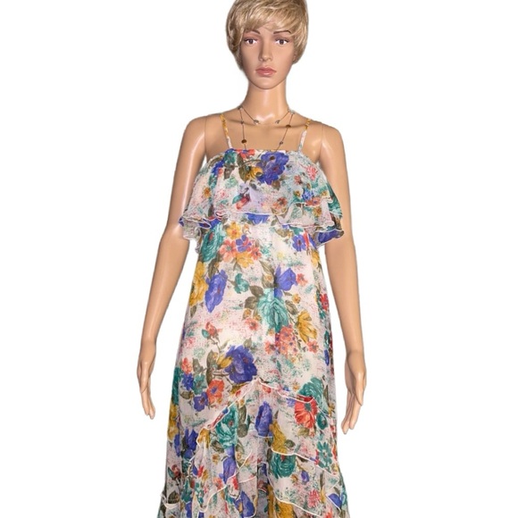 Milly ~ Women’s Medium ~ Multi-Colors ~ Floral ~ Maxi ~ Asymmetrical ~ Dress - Picture 2 of 16